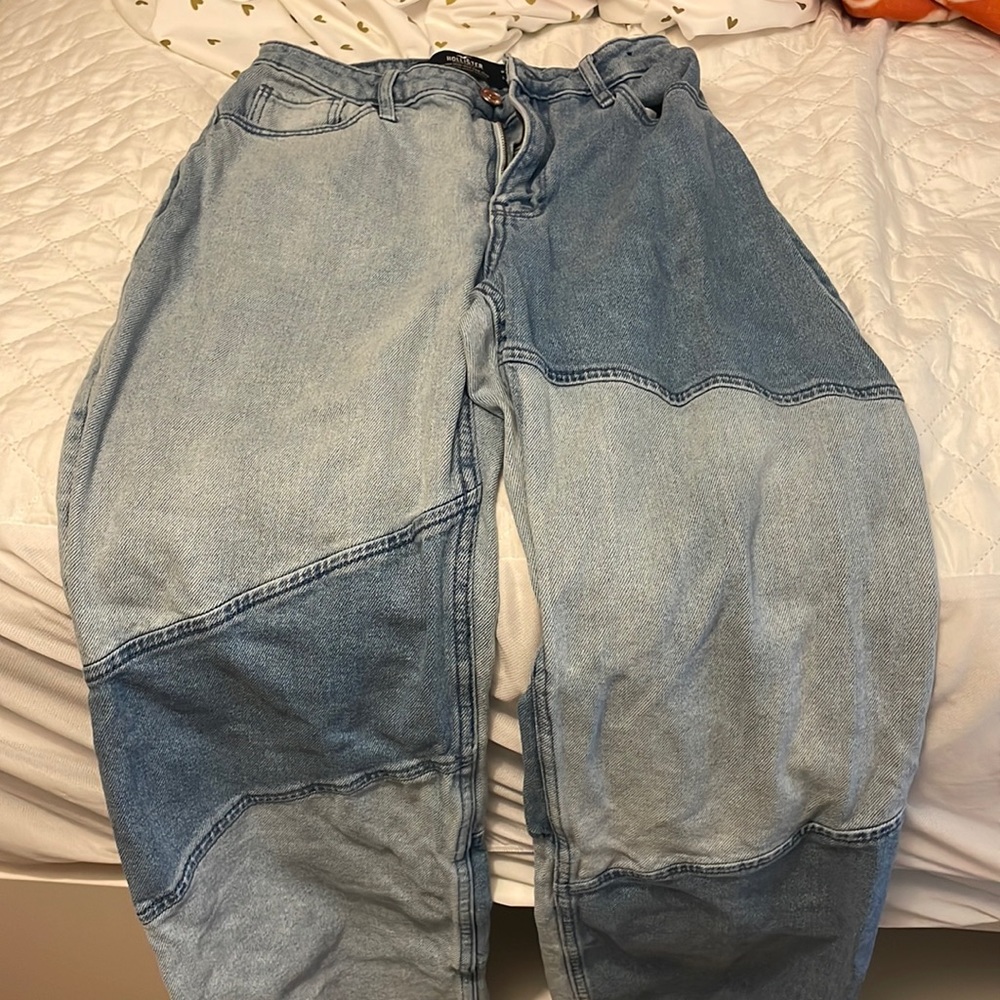 colorblock jeans from hollister